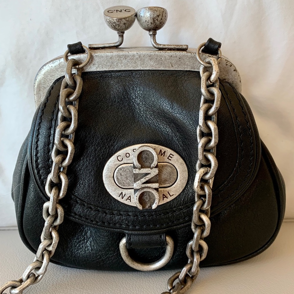 CNC Costume National Black Leather Mini Bag